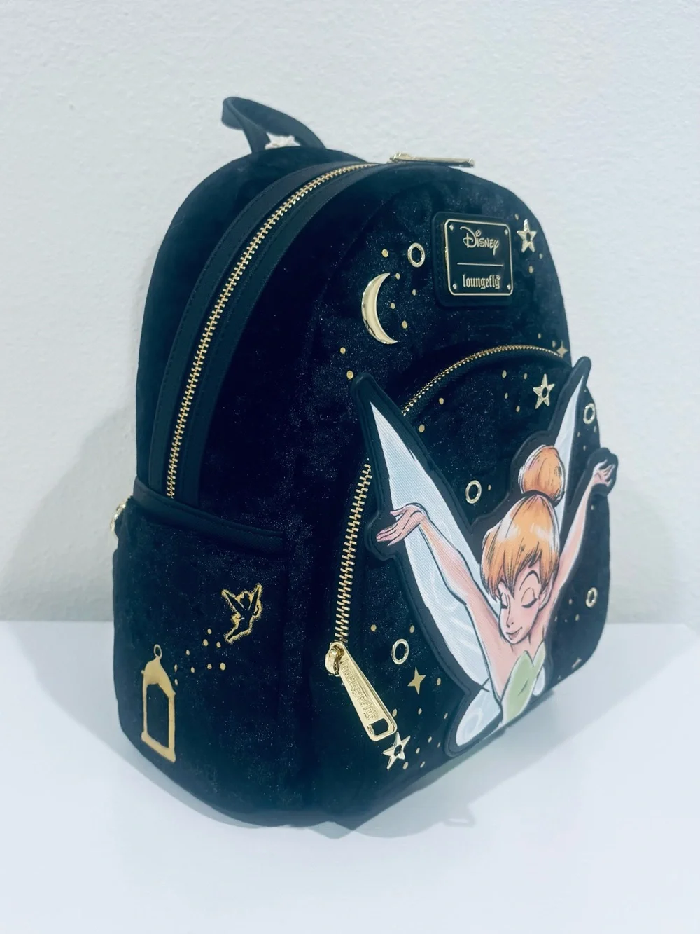 Loungefly Disney Tinker Bell Pixie Dust Velvet Mini Backpack